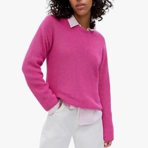 GAP Bright Pink Crewneck Sweater
